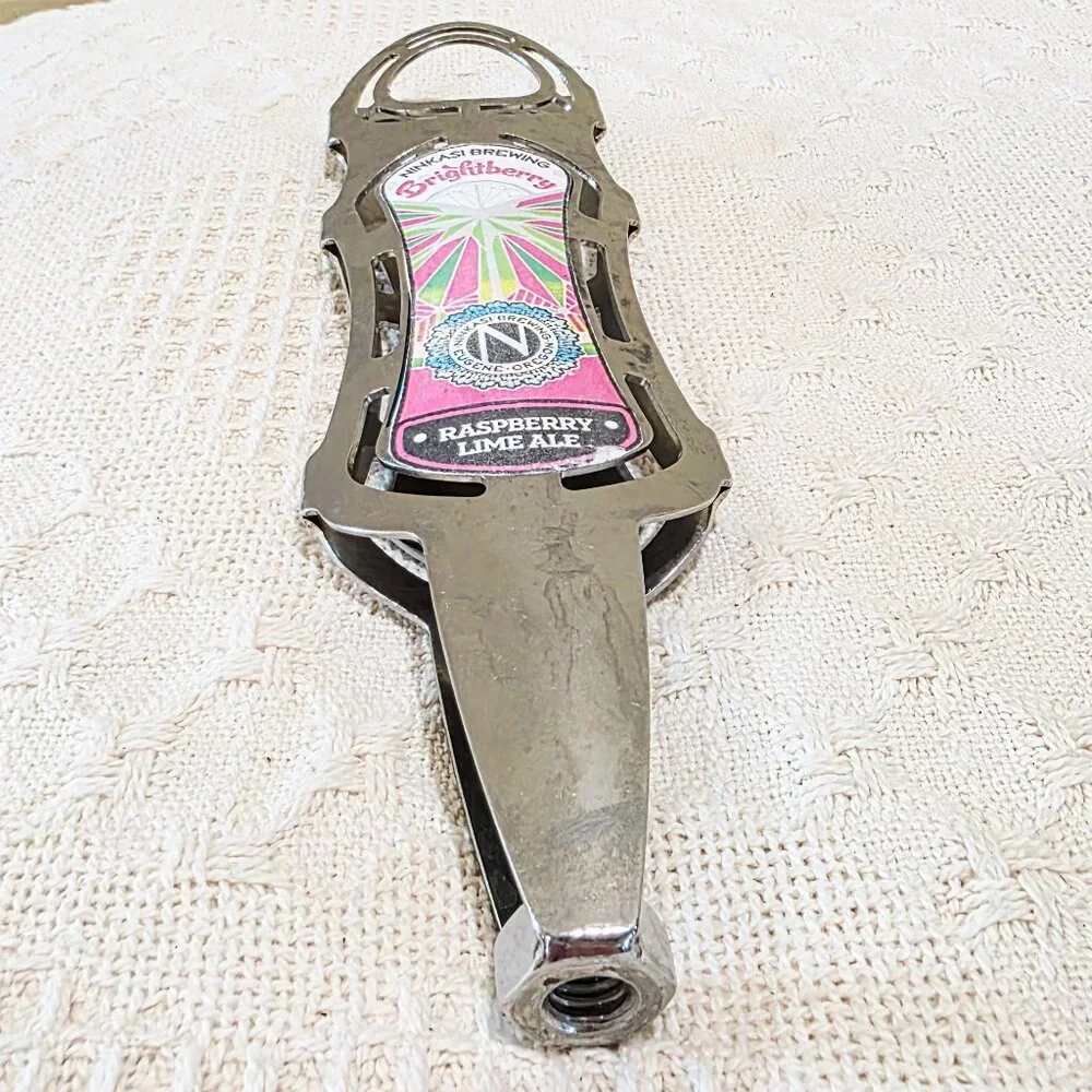 Ninkasi Brewing Co Eugene OR Raspberry Lime Ale Metal Beer Tap Handle